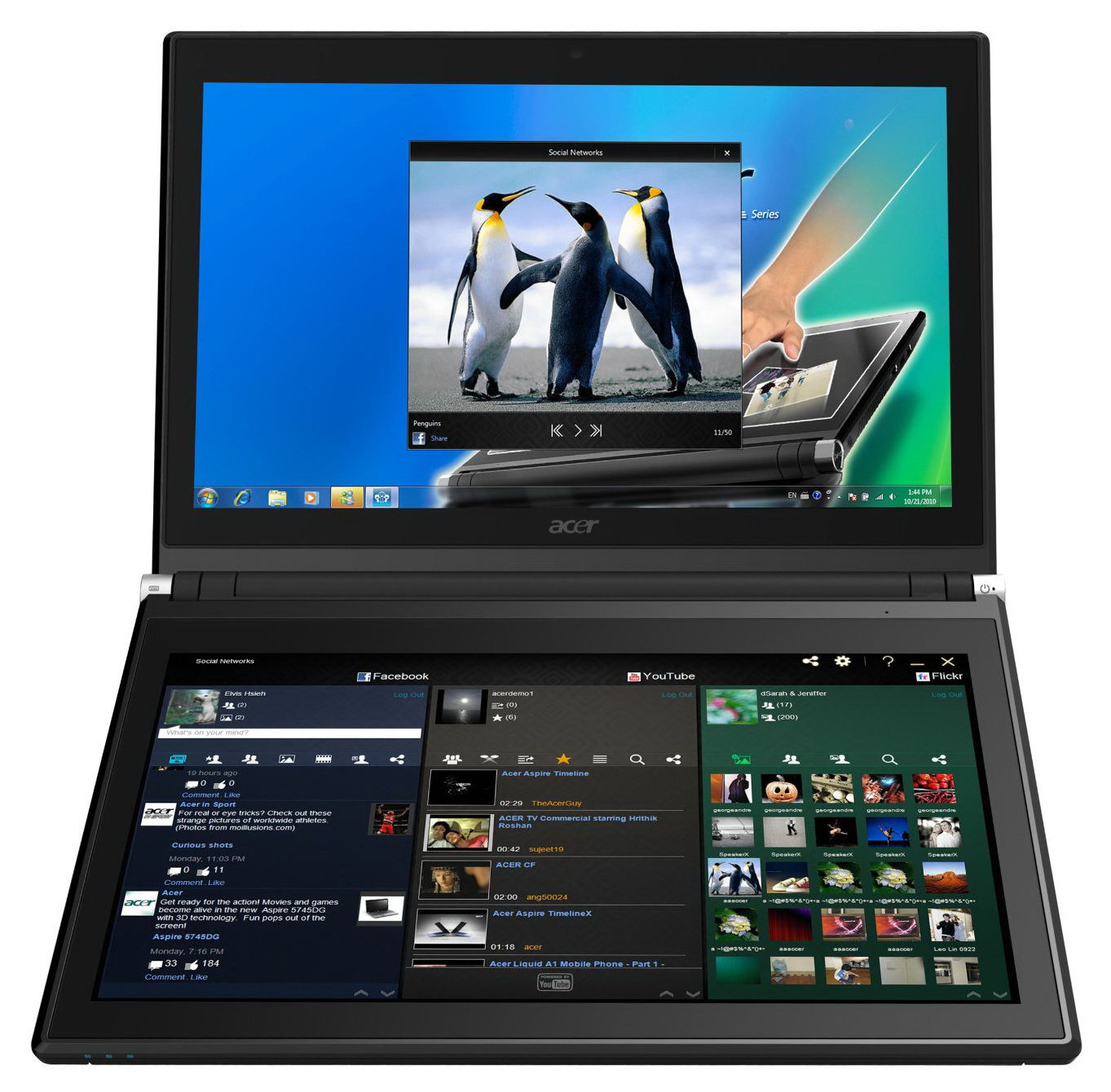 Acer Iconia 6120 Dual TouchScreen, tabletbook de pantalla doble